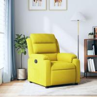 Fauteuil verstelbaar fluweel geel - thumbnail