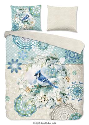 HIP Dekbedovertrek "mandala's en een vogel" - Multi - (140x200/220 cm) - Katoen Flanel