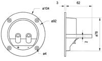Visaton Ronde schroefterminal ST 77 1 stuk(s) - thumbnail