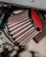 DNA sportluftfilter "leather top" sport air filter 100 x 75mm red - thumbnail