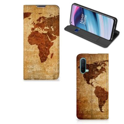 OnePlus Nord CE 5G | Book Cover | Wereldkaart OnePlus Nord CE 5G | Book Cover | Wereldkaart