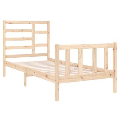Bedframe massief hout 75x190 cm