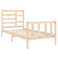 Bedframe massief hout 75x190 cm - thumbnail