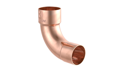 Kirchhoff Koperbocht 90°, blank, 22 mm, 1 socket, (5001a) - 989025055