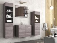 Complete badkamerset MADRID 6 deuren bodega pijnboom met led - thumbnail