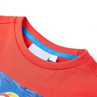 Kindershirt met korte mouwen 92 rood - thumbnail