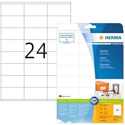 Etiket herma 8638 70x36mm premium wit 240st | 70 stuks
