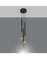 Hanglamp MOZAICA 3P zwart/goud - thumbnail