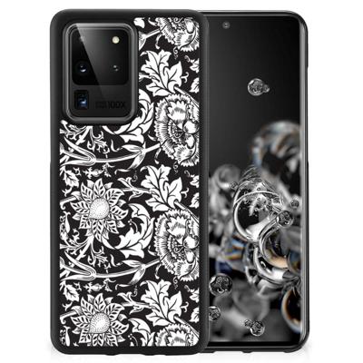 Samsung Galaxy S20 Ultra Skin Case Black Flowers