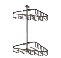 Hoekdraadkorf Hotbath Cobber Dubbel Wandmodel Verouderd Messing Living Colours - thumbnail