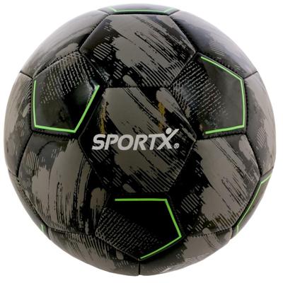 SportX voetbal 22 cm 330-350 g zwart/grijs/neon groen SportX voetbal 22 cm 330-350 g zwart/grijs/neon groen
