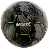 SportX voetbal 22 cm 330-350 g zwart/grijs/neon groen - thumbnail