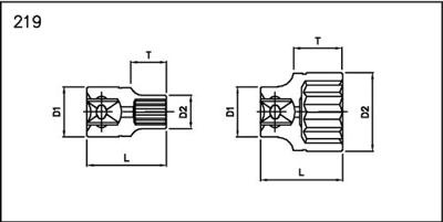 Dop 1/2", 12-kant 9/16" (SAE) 23914