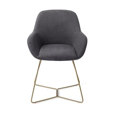 Jesper Home Kushi eetkamerstoel Black-Out beehive gold