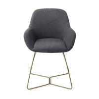Jesper Home Kushi eetkamerstoel Black-Out beehive gold - thumbnail