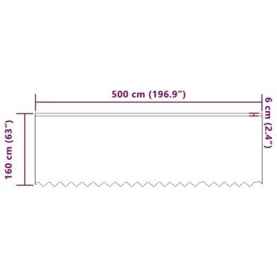 VidaXL Kantgordijn met gordijnen bloemen wit 160 x 500 cm polyester