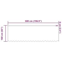 VidaXL Kantgordijn met gordijnen bloemen wit 160 x 500 cm polyester - thumbnail