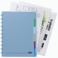 Atoma Trendy schrift, ft A4 +, 120 bladzijden, gelijnd, met 6 tabbladen en 5 showtassen, in geassorteerde - thumbnail