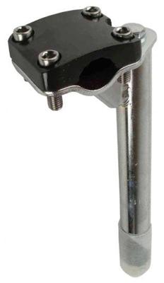 Hzb bmx stuurpen 21.1 mm vast 21.1/185/40 mm zwart/zilver