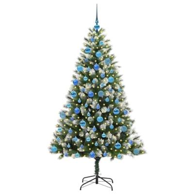 VidaXL Kunstmatige scharnierkerstboom met bedekte sneeuw 180 cm