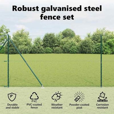 VidaXL Afrasteringspaal groen 10 x 1,6 m (25 mm gaas) staal en pvc