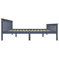 Bedframe massief grenenhout grijs 160x200 cm - thumbnail