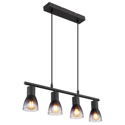 Globo Zwarte hanglampSatella 4-lichts - 54312-4H