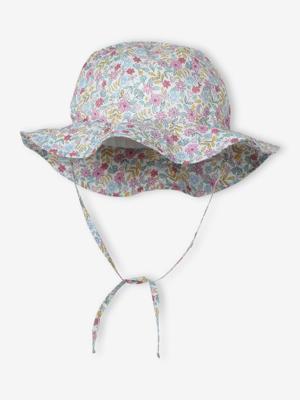 Zonnehoed met bloemenprint voor babymeisjes ecru