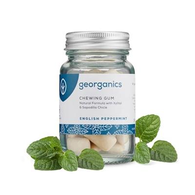 Georganics Chewing gum English peppermint 30 Stuks