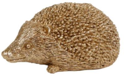 Van Manen ornament polystone egel 9x6x4cm goud