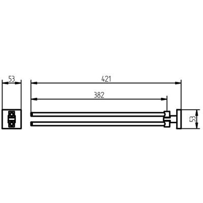 Haceka Mezzo Dubbele Handdoekhouder 5,3x40,4x5,3 cm RVS-Look Haceka Mezzo Dubbele Handdoekhouder 5,3x40,4x5,3 cm RVS-Look