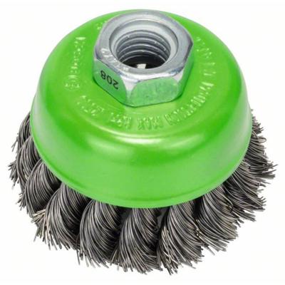 Bosch Accessories Komborstel, roestvrij staal, getordeerde draad, 65 mm, 0,35 mm, 12.500 omw/min, M14 2608622104 2608622104 1 stuk(s)