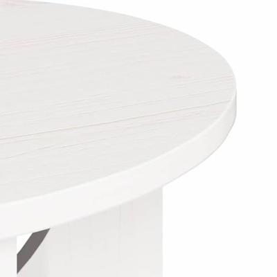 Salontafel Wit 50 x 50 x 35 cm Massief grenenhout