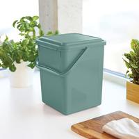 Rotho bio afvalemmer + actief koolfilter 9l mistletoe groen - thumbnail