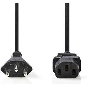 Voedingskabel | Stekker Type J (CH) - IEC-320-C13 | 2,0 m | Zwart