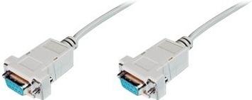 Digitus Aansluitkabel Serieel [1x D-sub bus 9-polig - 1x D-sub bus 9-polig] 3.00 m Beige