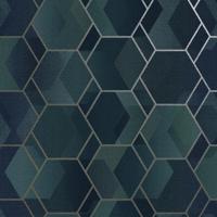 Dutch Wallcoverings Amazonia - Cassius Teal/Gilver - Multicolor - thumbnail