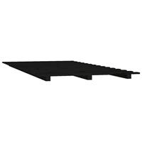 Bedframe massief grenenhout zwart 100x200 cm - thumbnail
