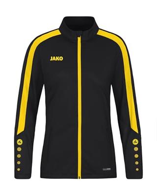 JAKO 9323D Polyestervest Power Dames - Zwart/Citroen - 34