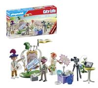 PLAYMOBIL - Stadsleven - Bruidspaar en camera - Buiten - Wit - Vanaf 4 jaar - thumbnail