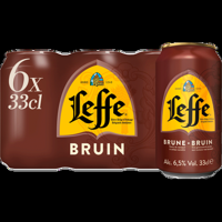 Leffe Bruin Belgisch Abdijbier Blik 6 x 330ML bij Jumbo - thumbnail