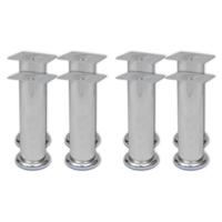 VidaXL Bankpoten 8 st rond 180 mm chroomkleurig - thumbnail