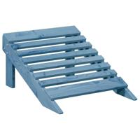 Stoel Adirondack met voetenbank massief vurenhout blauw - thumbnail