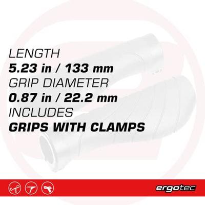 Ergotec handvatset Frisco2 140/95mm zwart/grijs