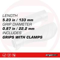 Ergotec handvatset Frisco2 140/95mm zwart/grijs - thumbnail