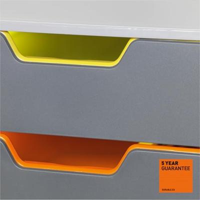 Durable VARICOLOR 5 - 7605 760527 Ladebox Grijs DIN A4, DIN C4, Folio, Letter Aantal lades: 5