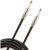 D'Addario PW-BG-10BK Braided instrumentkabel zwart 10ft (3.05 m) recht-recht - thumbnail