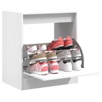 Schoenenkast 60x42x69 cm bewerkt hout wit - thumbnail