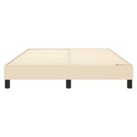 Boxspringframe stof crmekleurig 140x190 cm - thumbnail