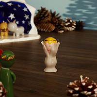 Alessi Happy Eternity Baby Angelo Miracolo kerstengel porselein 9 cm - thumbnail